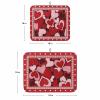 Valentine's Day Dish Drying Mat for Kitchen Counter, Absorbent Reversible Dish Drainer Rack Mats for Coffee Bar Mats 18''x24'' 2 PCS Valentine Red Love Romantic Heart view 3