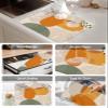 Valentine's Day Dish Drying Mat for Kitchen Counter, Absorbent Reversible Dish Drainer Rack Mats for Coffee Bar Mats 16''x18'' 1 PCS Abstract Geometric Leaves Love view 4