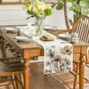 Artoid Mode Brown Poppy Floral Leaves Spring Table Runner, Seasonal Summer Kitchen Dining Table Decoration for Home Party Decor 13x48 Inch view 4