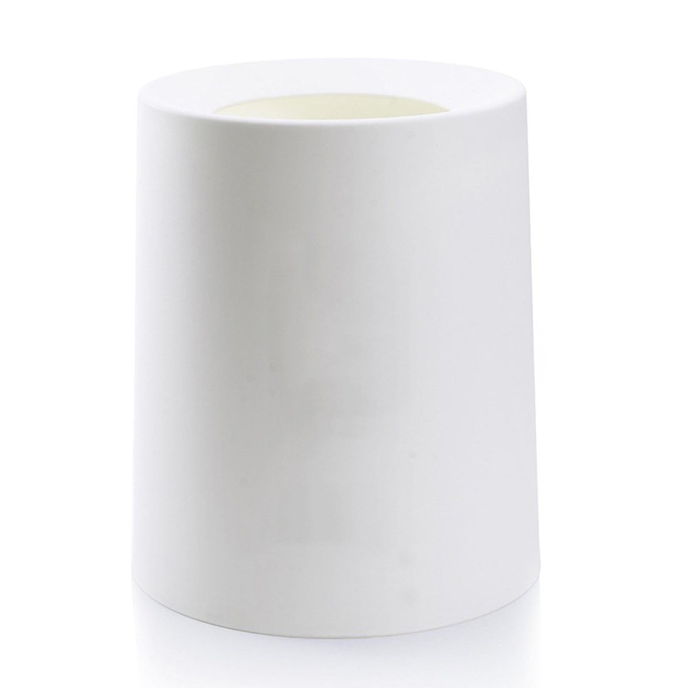 kliky Nordic Round Clamshell Trash can Home Living Room Bedroom Kitchen Bathroom Fawn with lid Paper Basket