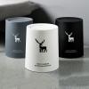 kliky Nordic Round Clamshell Trash can Home Living Room Bedroom Kitchen Bathroom Fawn with lid Paper Basket view 2