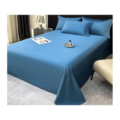 1-Piece Flat Sheet Premium Hotel Quality Luxury and Soft 500TC Long Staple Cotton Bedding Flat Sheet for Single/Twin Small Double/Full Queen King Bed ( Color : Blue , Size : 200x240cm+48x74cm x2 )