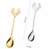 Spoons 4pcs Coffee Spoon Convenient Stirring Spoon Lightweight Stainless Steel Cake Dessert Fruit ice Cream Spoon (Color : Gold, Size : A) view 3