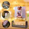 Pahdecor Custom Spotify Plaque with Night Light Personalized Song Plaque with Picture Frame Customized Photo Valentines Gifts for Women Acrylic Music Sign for Couples view 2