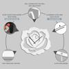 SIGNLEADER Metal Wall Clock Wall Art Decor, Rose Blossom Wall Sculpture Clock Silent Battery Operated Hangings Home Decoration for Living Room, Bedroom, Kitchen, Bathroom - 36" White view 4