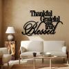 Kewhush Thankful Grateful Blessed Wall Decor, Metal Wall Art, Words Wall Decor, Housewarming Gifts (59"x37" | 150x93 cm, Black) view 2