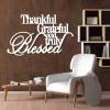 Kewhush Thankful Grateful Blessed Wall Decor, Metal Wall Art, Words Wall Decor, Housewarming Gifts (59"x37" | 150x93 cm, Black) view 4