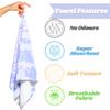 CARESSWRAP Oceanic Wonders Microfiber Beach Towels Quick Dry Towel,Travel Beach Towel for Swimming Pool, for Kids Adult,63 x 31, with A Unique Design,Includes Bag. (Lavander) view 4