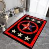 2x3 Area Rugs Vintage Black and Red Star Small Entryway Mats, Red Stars Laundry Room Rug Non Slip Rugged Throw Rugs for Front Door Bedroom Bedside view 2