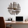 SIGNLEADER Metal Wall Clock Wall Art Decor, Minimalist Grid Wall Sculpture Clock Silent Battery Operated Hangings Home Decoration for Living Room, Bedroom, Kitchen, Bathroom - 24" Bronze view 3
