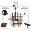 SIGNLEADER Metal Wall Clock Wall Art Decor, Minimalist Grid Wall Sculpture Clock Silent Battery Operated Hangings Home Decoration for Living Room, Bedroom, Kitchen, Bathroom - 24" Bronze view 4