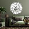 SIGNLEADER Metal Wall Clock Wall Art Decor, Modern Astronaut Wall Sculpture Clock Silent Battery Operated Hangings Home Decoration for Living Room, Bedroom, Kitchen, Bathroom - 24" White view 1