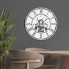SIGNLEADER Metal Wall Clock Wall Art Decor, Modern Astronaut Wall Sculpture Clock Silent Battery Operated Hangings Home Decoration for Living Room, Bedroom, Kitchen, Bathroom - 24" White view 3