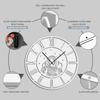 SIGNLEADER Metal Wall Clock Wall Art Decor, Modern Astronaut Wall Sculpture Clock Silent Battery Operated Hangings Home Decoration for Living Room, Bedroom, Kitchen, Bathroom - 24" White view 4
