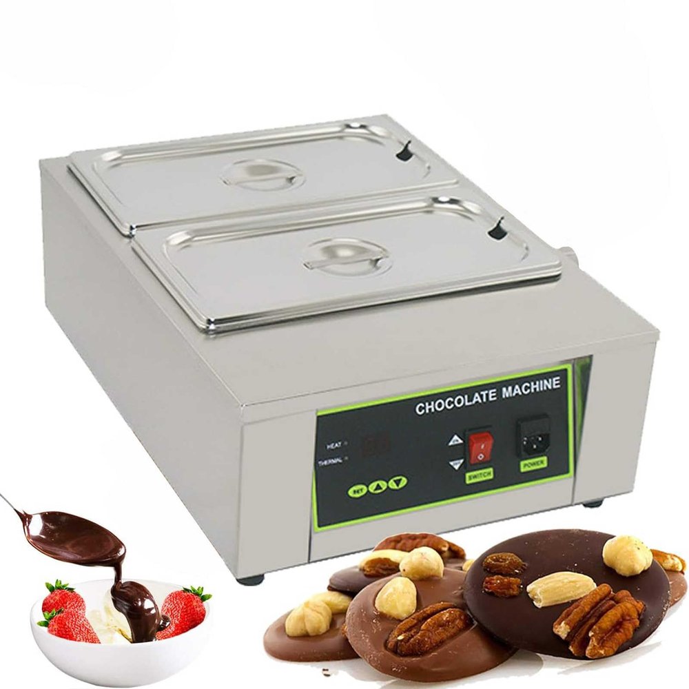 FUYAO 1000W Commercial Chocolate Tempering Machine 0~90/0~194 Chocolate Melter Auto Temp Control Water Heating Hot Chocolate Melting Machine
