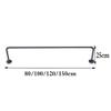 KOHARA Coat Racks Wall-Mounted Clothes Rail, Hanging Movable Clothes Sorting Rod, Bedroom Coat Rack, Loft Design Drying Rack,Black,80Cm view 2