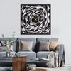 SIGNLEADER Metal Wall Clock Wall Art Decor, Abstract Swirls Wall Sculpture Clock Silent Battery Operated Hangings Home Decoration for Living Room, Bedroom, Kitchen, Bathroom - 36" Black view 1