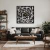 SIGNLEADER Metal Wall Clock Wall Art Decor, Abstract Swirls Wall Sculpture Clock Silent Battery Operated Hangings Home Decoration for Living Room, Bedroom, Kitchen, Bathroom - 36" Black view 3