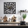 SIGNLEADER Metal Wall Clock Wall Art Decor, Abstract Swirls Wall Sculpture Clock Silent Battery Operated Hangings Home Decoration for Living Room, Bedroom, Kitchen, Bathroom - 36" Black view 4