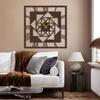 SIGNLEADER Metal Wall Clock Wall Art Decor, Modern Geometric Square Wall Sculpture Clock Silent Battery Operated Hangings Home Decoration for Living Room, Bedroom, Kitchen, Bathroom - 36" Bronze view 1