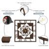 SIGNLEADER Metal Wall Clock Wall Art Decor, Modern Geometric Square Wall Sculpture Clock Silent Battery Operated Hangings Home Decoration for Living Room, Bedroom, Kitchen, Bathroom - 36" Bronze view 4