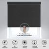 Sulugood Blackout Roller Shades for Windows Cordless Roller Blinds Linen Fabric Room Darkening Shades with Cassette Valance Thermal Insulated Window Shades for Home Door.Black,41" W x 84" H view 4