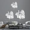 SIGNLEADER Metal Wall Clock Wall Art Decor, Majestic Horse Silhouette Wall Sculpture Clock Silent Battery Operated Hangings Home Decoration for Living Room, Bedroom, Kitchen, Bathroom - 30" White view 4