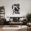 SIGNLEADER Metal Wall Clock Wall Art Decor, Charming Birds and Branches Wall Sculpture Clock Silent Battery Operated Hangings Home Decoration for Living Room, Bedroom, Kitchen, Bathroom - 24" Black view 3