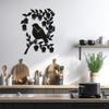 SIGNLEADER Metal Wall Clock Wall Art Decor, Charming Birds and Branches Wall Sculpture Clock Silent Battery Operated Hangings Home Decoration for Living Room, Bedroom, Kitchen, Bathroom - 24" Black view 4