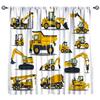 BAEKJIN Kids Truck Curtains for Boys Teens Bedroom Cartoon Construction Car Excavator Truck Bulldozer Tractor Blackout Rod Pocket Window Drapes Treatment for Living Room Home Decor W42xL84in 2 Panels view 1