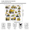BAEKJIN Kids Truck Curtains for Boys Teens Bedroom Cartoon Construction Car Excavator Truck Bulldozer Tractor Blackout Rod Pocket Window Drapes Treatment for Living Room Home Decor W42xL84in 2 Panels view 2
