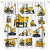 BAEKJIN Kids Truck Curtains for Boys Teens Bedroom Cartoon Construction Car Excavator Truck Bulldozer Tractor Blackout Rod Pocket Window Drapes Treatment for Living Room Home Decor W42xL84in 2 Panels view 4