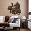 SIGNLEADER Metal Wall Clock Wall Art Decor, Majestic Horse Silhouette Wall Sculpture Clock Silent Battery Operated Hangings Home Decoration for Living Room, Bedroom, Kitchen, Bathroom - 24" Bronze view 1