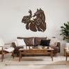 SIGNLEADER Metal Wall Clock Wall Art Decor, Majestic Horse Silhouette Wall Sculpture Clock Silent Battery Operated Hangings Home Decoration for Living Room, Bedroom, Kitchen, Bathroom - 24" Bronze view 2
