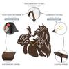 SIGNLEADER Metal Wall Clock Wall Art Decor, Majestic Horse Silhouette Wall Sculpture Clock Silent Battery Operated Hangings Home Decoration for Living Room, Bedroom, Kitchen, Bathroom - 24" Bronze view 3