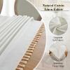 Alsoo Table Cloth Rectangle Table Heavy Duty Cotton Linen Texture Tablecloth Farmhouse Waterproof Wrinkle Free Tables Cover with Tassel for Kitchen Dining Holiday Party, Ivory, 55" x 75" view 2