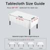 Alsoo Table Cloth Rectangle Table Heavy Duty Cotton Linen Texture Tablecloth Farmhouse Waterproof Wrinkle Free Tables Cover with Tassel for Kitchen Dining Holiday Party, Ivory, 55" x 75" view 3