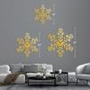SIGNLEADER Metal Wall Clock Wall Art Decor, Snowflake Wall Sculpture Clock Silent Battery Operated Hangings Home Decoration for Living Room, Bedroom, Kitchen, Bathroom - 24" Gold view 4