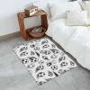 Minimalist Football Kitchen Bath Door Mat Cushioned Runner Rug, Washable Welcome Floor Sink Antifatigue Mat, Waterproof & Non-Slip Comfort Standing Doormat for Kitchen,Sports Theme Black White 20"x39" view 3