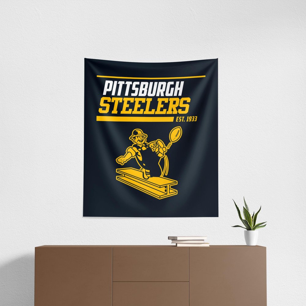NORTHWEST NFL Pittsburgh Steelers Wall Hanging Tapestry, 34" x 40", 40 Yard Dash Legacy