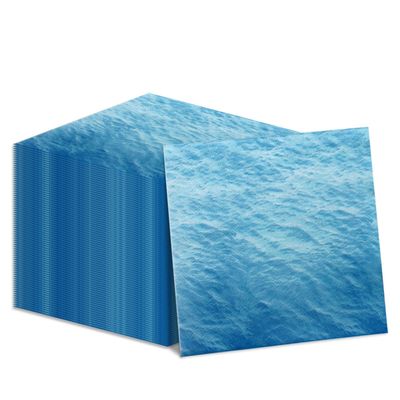 100Pcs Ocean Wave Party Napkins - 13 x 13inch Blue Paper Napkins for Beach Ocean Sea Party Birthday Baby Shower Under the Sea Beach Pool Theme Decorations