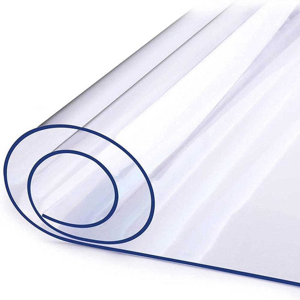 DSFHVBDD Clear Tablecloth Protector 22x30in, 1mm Transparent PVC Vinyl Waterproof Tablecloths, Customizable Transparent Tablecloth Wipeable Waterproof Table Cover Protector, for Kitchen Dinning