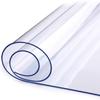 DSFHVBDD Clear Tablecloth Protector 22x30in, 1mm Transparent PVC Vinyl Waterproof Tablecloths, Customizable Transparent Tablecloth Wipeable Waterproof Table Cover Protector, for Kitchen Dinning view 1