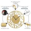 SIGNLEADER Metal Wall Clock Wall Art Decor, Contemporary Cut-Out Numbers Wall Sculpture Clock Silent Battery Operated Hangings Home Decoration for Living Room, Bedroom, Kitchen, Bathroom - 24" Gold view 4