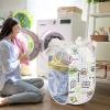 YUKILUKA Cute Colorful Doodle Laundry Hamper, Foldable Pop-up Mesh Hamper Dirty Clothes Basket Collapsible for Storage With Durable Handles, Custom 14th, 15X15X24IN view 3