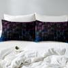 Manfei Rose Blue Checkered Duvet Cover Set Twin Size, Geometric Grid Plaid Bedding Cover, Women Men Room Decor, Modern Abstract Check Black Square Bed Sets for All Season, 1 Pillowcase, No Comforter view 4