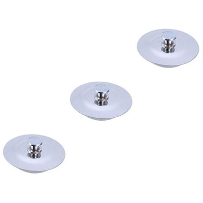 MAGICLULU 3pcs Bathtub Drain Cover Hair Catcher Stopper for Shower Drain Stainless Steel Bath Plug Odorless Silicone