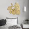 SIGNLEADER Metal Wall Clock Wall Art Decor, Majestic Horse Silhouette Wall Sculpture Clock Silent Battery Operated Hangings Home Decoration for Living Room, Bedroom, Kitchen, Bathroom - 24" Gold view 3