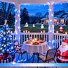 JMEXSUSS 2 Pack 100 LED Blue and White Christmas Lights, 33ft 8 Modes Christmas String Lights Indoor Outdoor, Clear Wire Plug in Twinkle Light for Xmas Bedroom Party Decorations view 4