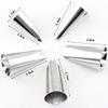 Cake Piping Nozzles Cake Piping Tips Stainless Steel 11 Pcs Large Rose Cream Cake Piping Nozzle Coupler Cupcake Decorating Piping Nozzle Kit Unique decoration view 2